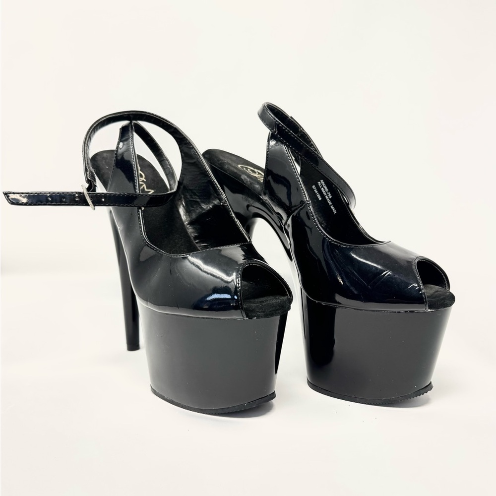 Pleaser USA adore 755 Black Platform Heels - Sz 7 Great Condition